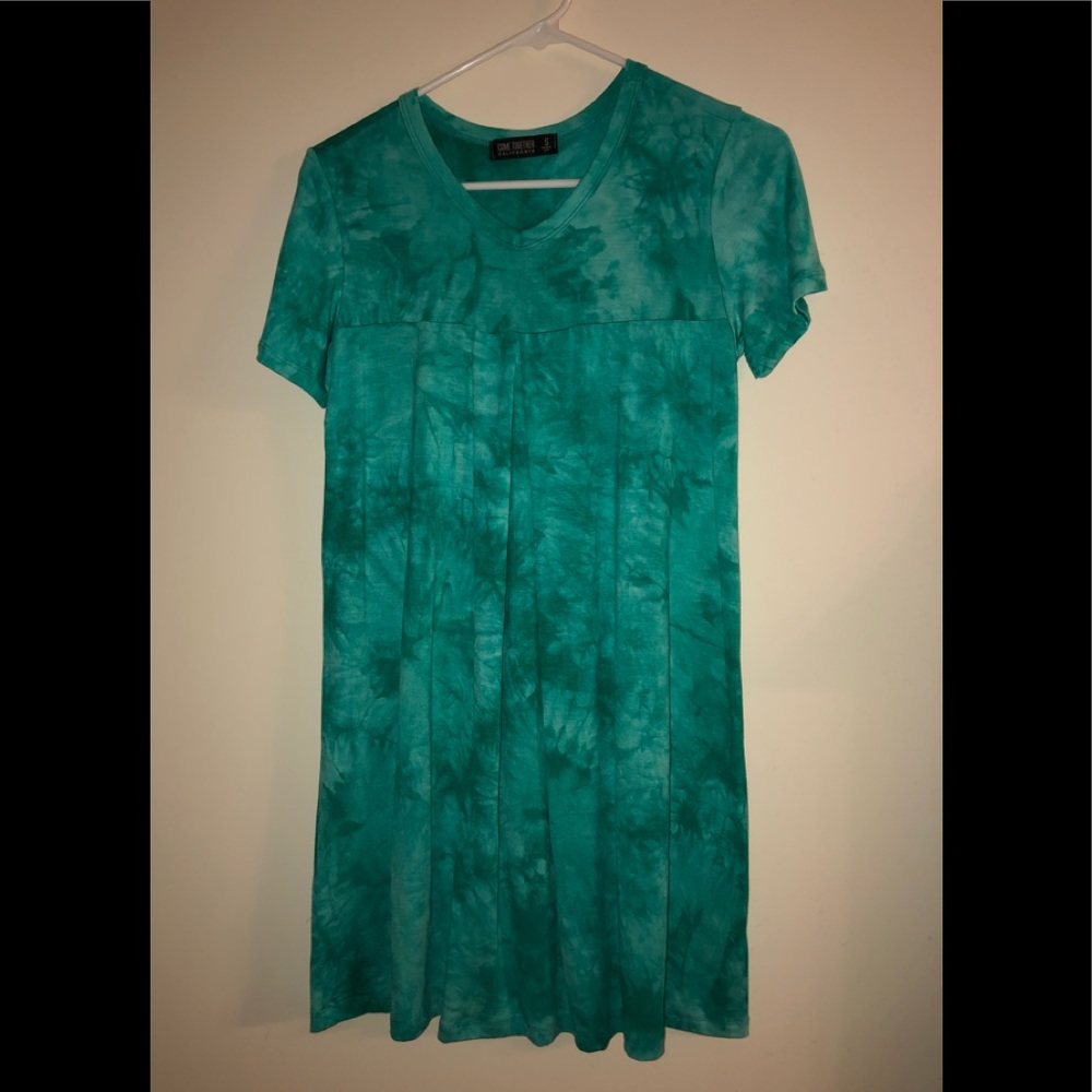 🆕 Come Together CA Green Pleated Tunic/Long Tee - Picture 3 of 7